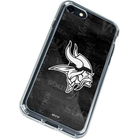 NFL Minnesota Vikings Black & White iPhone SE (2nd & 3rd Gen) Clear Case
