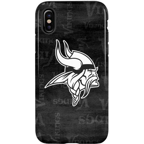 NFL Minnesota Vikings Black & White iPhone X Pro Case