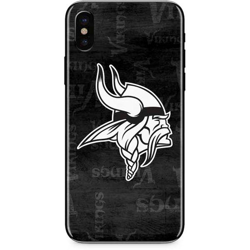 NFL Minnesota Vikings Black & White iPhone X Skin