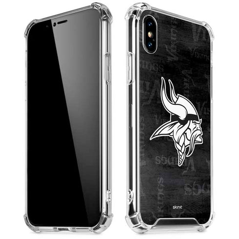 NFL Minnesota Vikings Black & White iPhone X/XS Clear Case