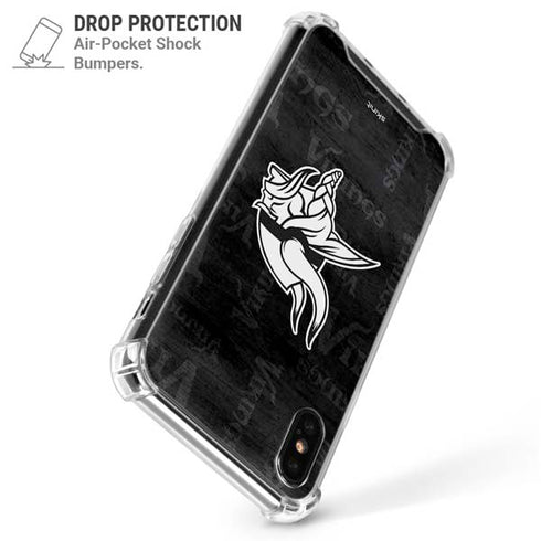NFL Minnesota Vikings Black & White iPhone X/XS Clear Case