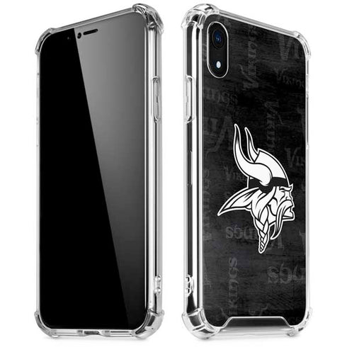 NFL Minnesota Vikings Black & White iPhone XR Clear Case