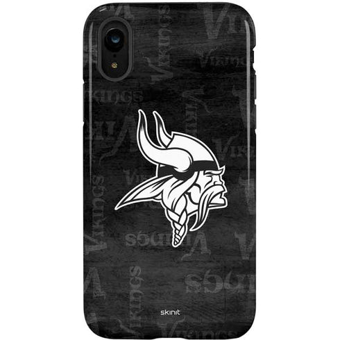 NFL Minnesota Vikings Black & White iPhone XR Pro Case