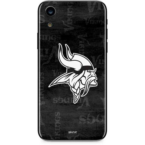 NFL Minnesota Vikings Black & White iPhone XR Skin
