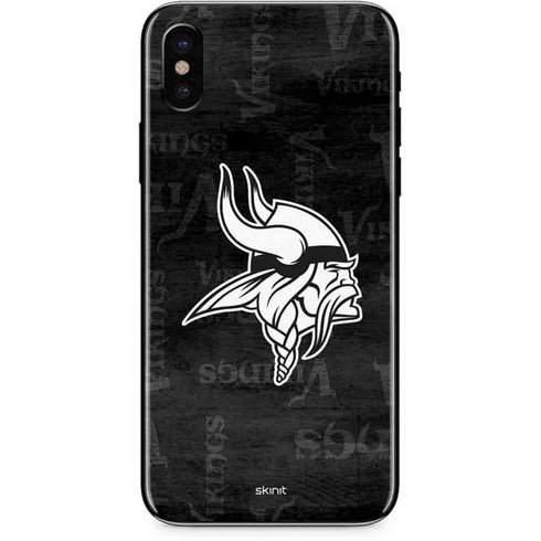 NFL Minnesota Vikings Black & White iPhone XS Skin