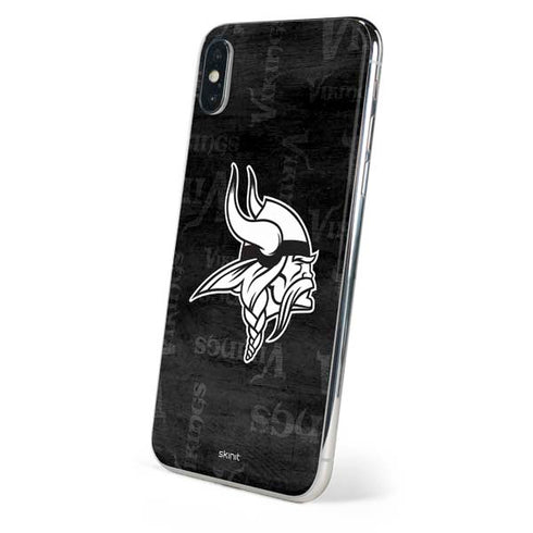 NFL Minnesota Vikings Black & White iPhone XS Skin