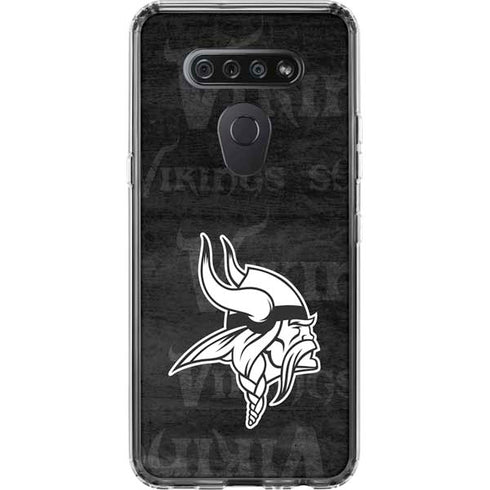 NFL Minnesota Vikings Black & White LG K51/Q51 Clear Case