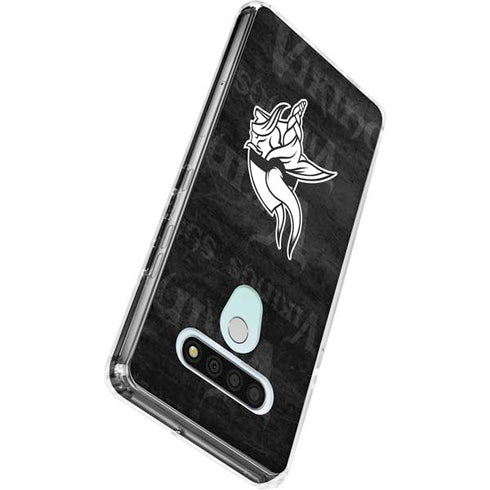 NFL Minnesota Vikings Black & White LG Stylo 6 Clear Case