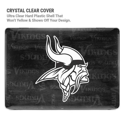 NFL Minnesota Vikings Black & White MacBook Air 15in (2023-2025) Case plus Skin