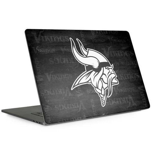 NFL Minnesota Vikings Black & White Apple MacBook Pro 15-inch Skin