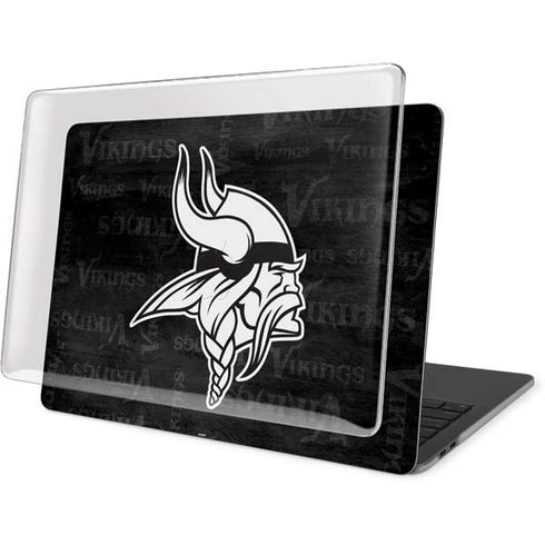 NFL Minnesota Vikings Black & White MacBook Pro 15in (2016-19) Case plus Skin