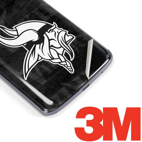 NFL Minnesota Vikings Black & White Moto E5 Plus Skin