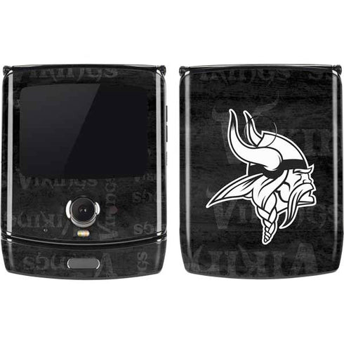 NFL Minnesota Vikings Black & White Motorola RAZR Skin