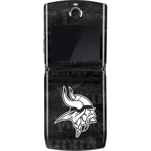 NFL Minnesota Vikings Black & White Motorola RAZR Skin