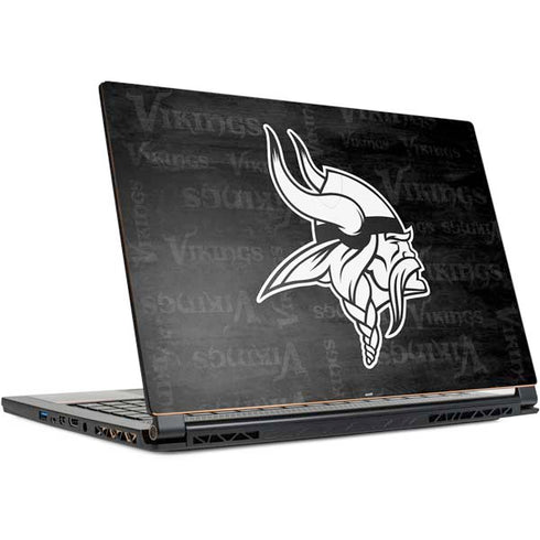 NFL Minnesota Vikings Black & White MSI GS65 Stealth Laptop Skin