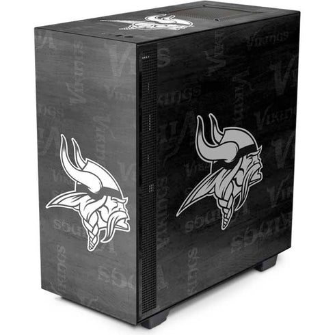 NFL Minnesota Vikings Black & White NZXT H510 Compact ATX Mid-Tower Case Skin