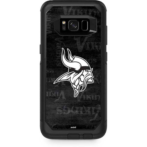 NFL Minnesota Vikings Black & White Otterbox Commuter Galaxy Skin
