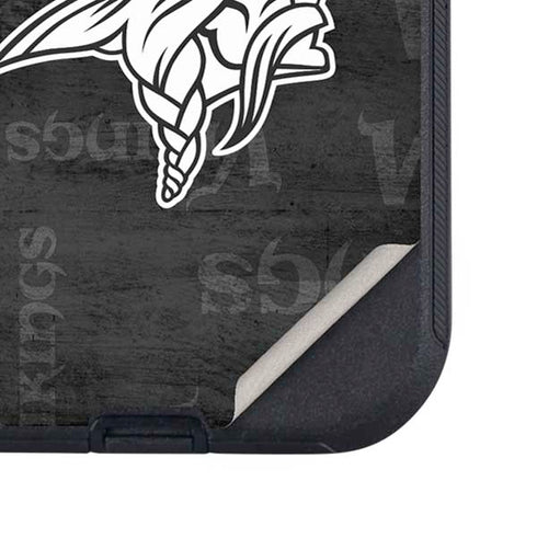 NFL Minnesota Vikings Black & White Otterbox Defender iPhone Skin