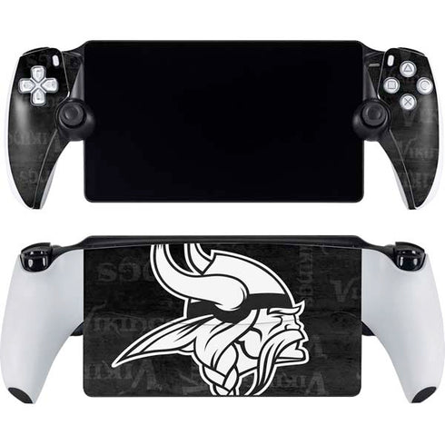 NFL Minnesota Vikings Black & White PlayStation Portal Remote Player Skin