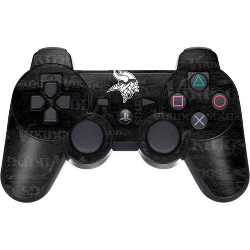 NFL Minnesota Vikings Black & White PS3 Dual Shock wireless controller Skin