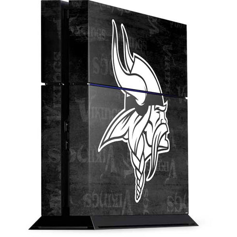 NFL Minnesota Vikings Black & White PS4 Console Skin