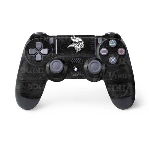 NFL Minnesota Vikings Black & White PS4 Controller Skin