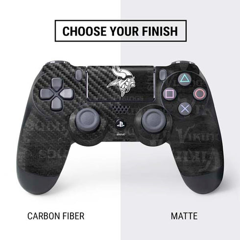 NFL Minnesota Vikings Black & White PS4 Controller Skin