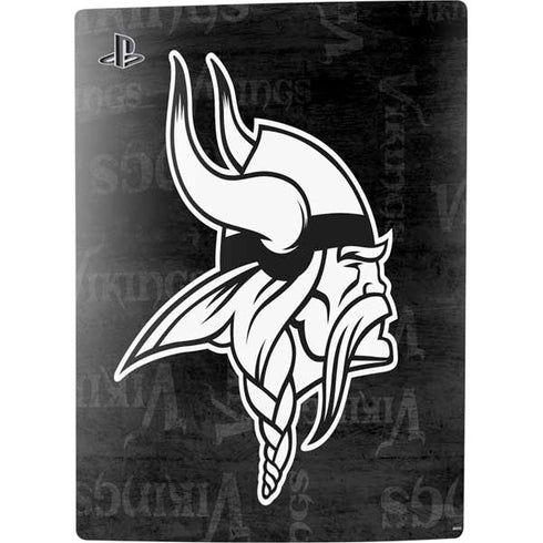 NFL Minnesota Vikings Black & White PS5 Digital Edition Console Skin