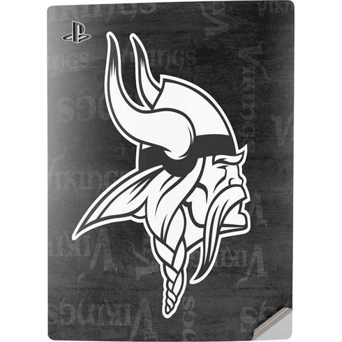 NFL Minnesota Vikings Black & White PS5 Digital Edition Console Skin