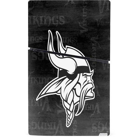 NFL Minnesota Vikings Black & White PS5 Slim Digital Edition Console Skin