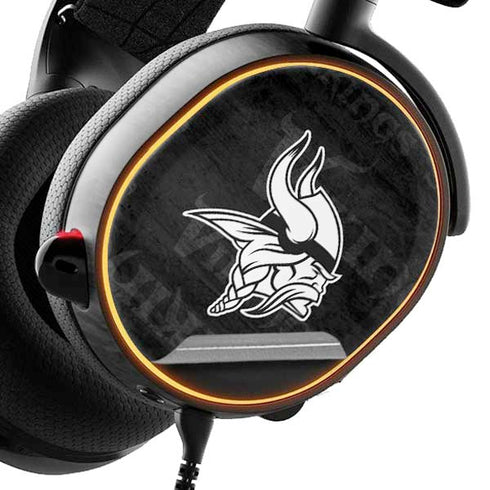 NFL Minnesota Vikings Black & White SteelSeries Arctis 3 Skin