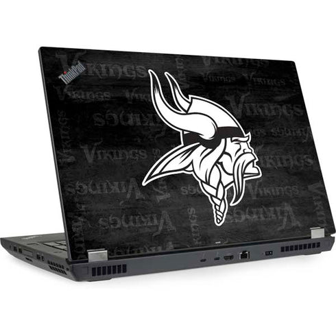NFL Minnesota Vikings Black & White Lenovo ThinkPad Skin