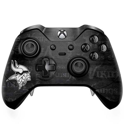 NFL Minnesota Vikings Black & White Xbox One Elite Controller Skin