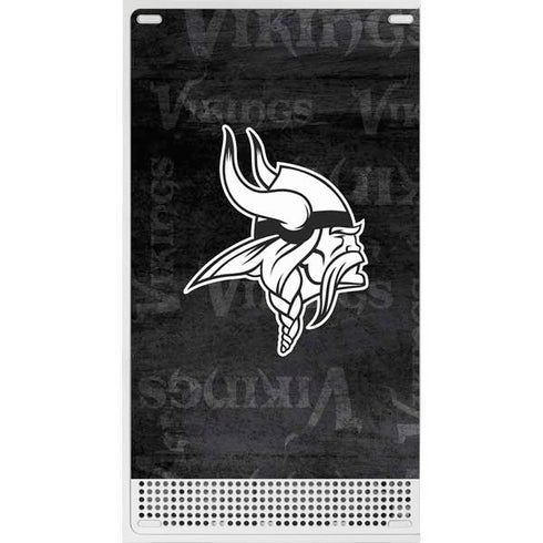NFL Minnesota Vikings Black & White Xbox Series S Console Skin