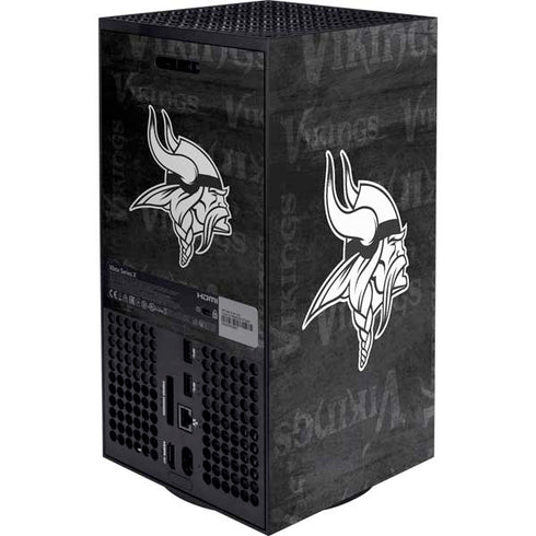 NFL Minnesota Vikings Black & White Xbox Series X Bundle Skin