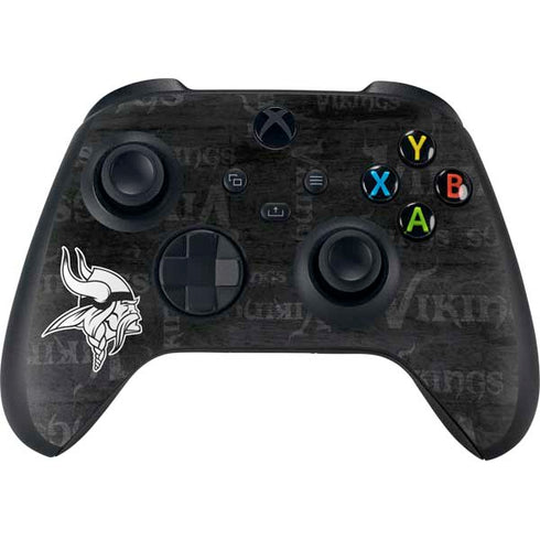 NFL Minnesota Vikings Black & White Xbox Series X Bundle Skin