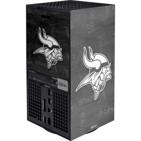 NFL Minnesota Vikings Black & White Xbox Series X Console Skin