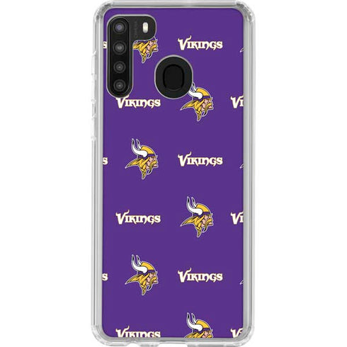 NFL Minnesota Vikings Blitz Series Galaxy A21 Clear Case