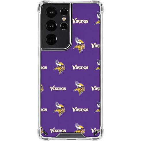 NFL Minnesota Vikings Blitz Series Galaxy S21 Ultra 5G Clear Case