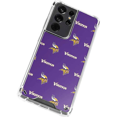 NFL Minnesota Vikings Blitz Series Galaxy S21 Ultra 5G Clear Case