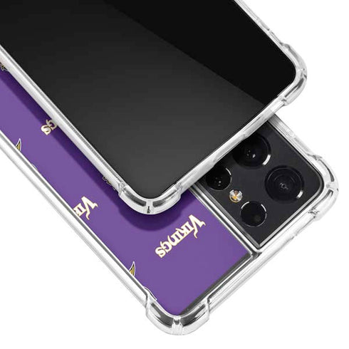 NFL Minnesota Vikings Blitz Series Galaxy S21 Ultra 5G Clear Case