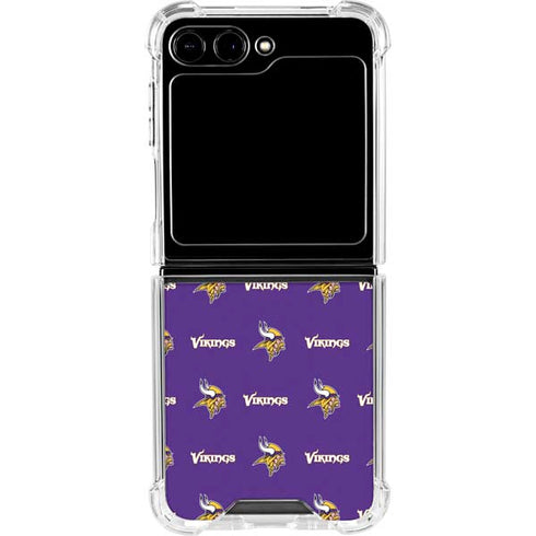 NFL Minnesota Vikings Blitz Series Galaxy Z Flip5 5G Clear Case
