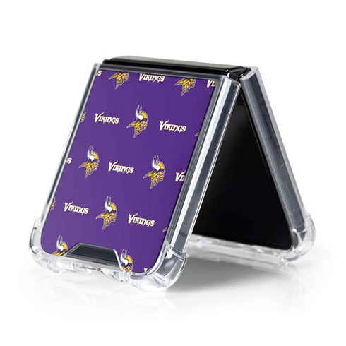 NFL Minnesota Vikings Blitz Series Galaxy Z Flip5 5G Clear Case