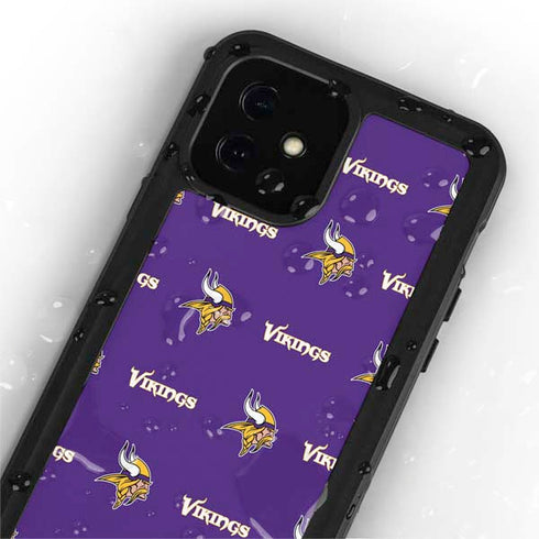 NFL Minnesota Vikings Blitz Series iPhone 12 Mini Waterproof Case