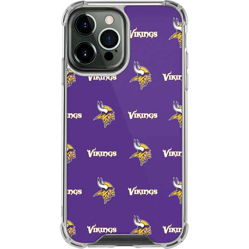 NFL Minnesota Vikings Blitz Series iPhone 15 Pro Max Clear Case