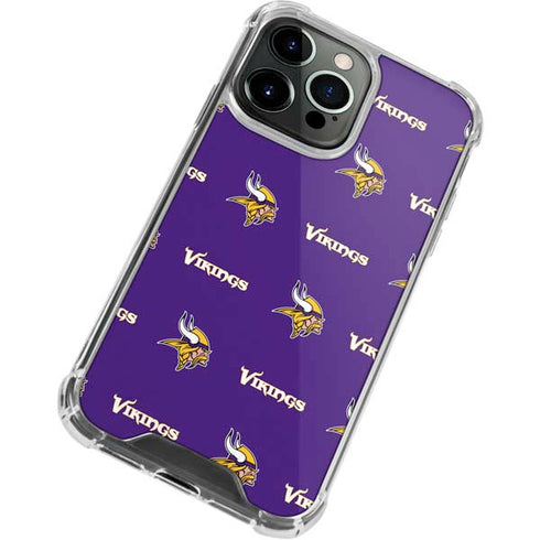 NFL Minnesota Vikings Blitz Series iPhone 15 Pro Max Clear Case