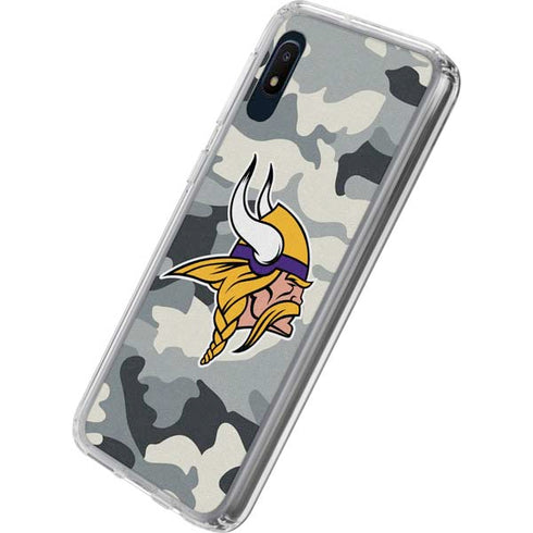 NFL Minnesota Vikings Camo Galaxy A10e Clear Case