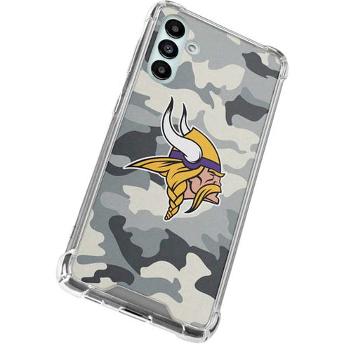 NFL Minnesota Vikings Camo Galaxy A13 5G Clear Case