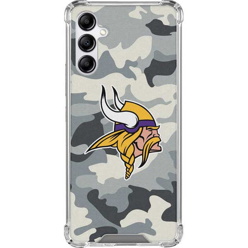 NFL Minnesota Vikings Camo Galaxy A14 5G Clear Case