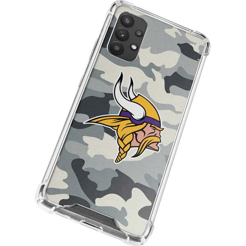NFL Minnesota Vikings Camo Galaxy A32 5G Clear Case